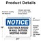 Signmission Coat Rack Ahead In Hall Outside Meeting Room, 24 in W x Rectangle, Vinyl Decal OS-2PACK-NS-D-1824-L-10696 - alternate 5